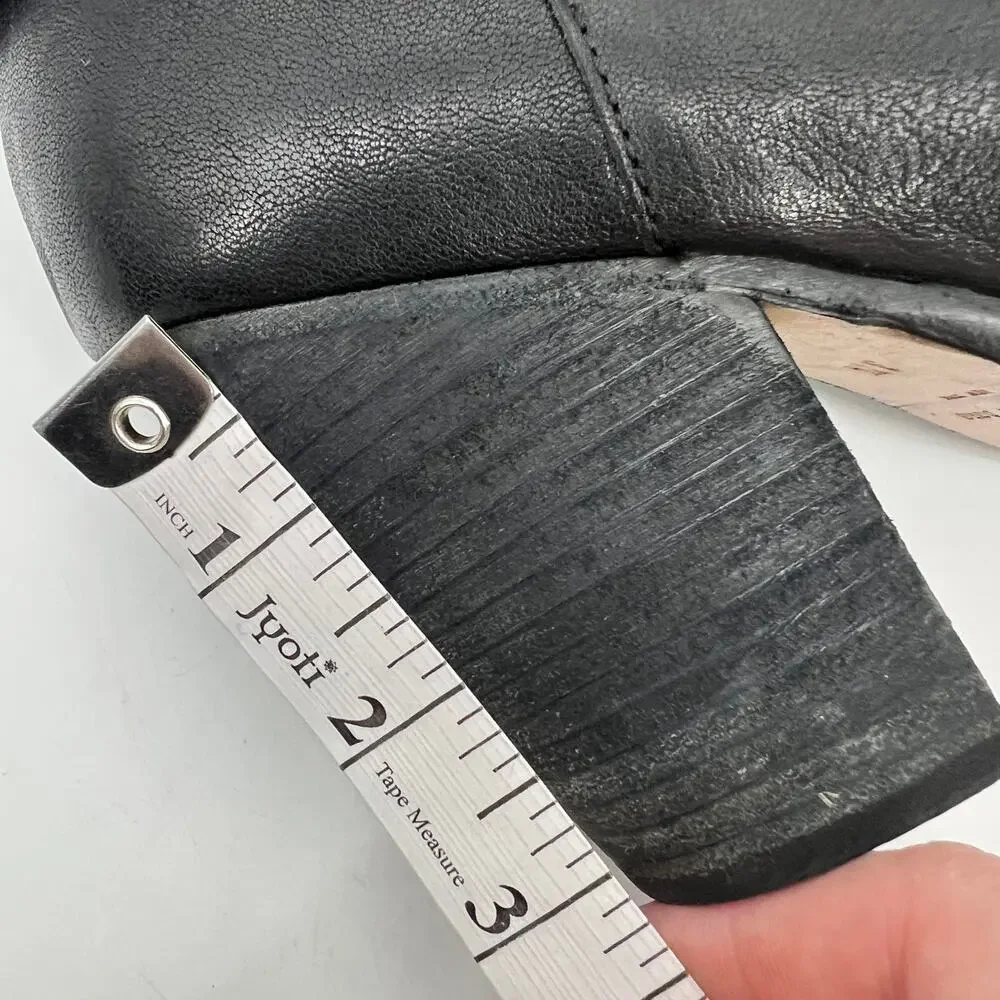 Rag & Bone Harrow Bootie Womens EU 37.5 US 7 Black Leather Belted Ankle Strap